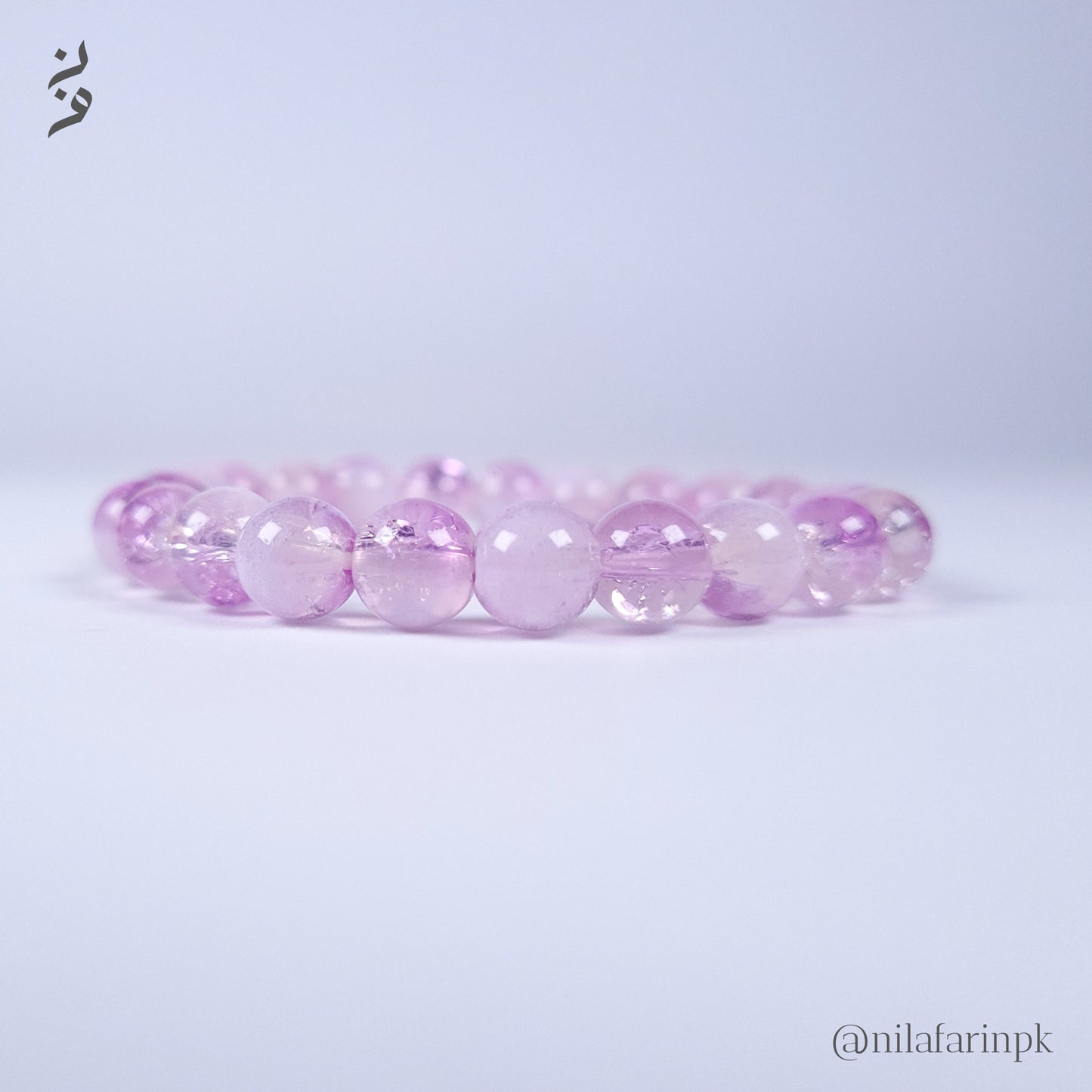 Faceted Pink Crystal Stretch Bracelet