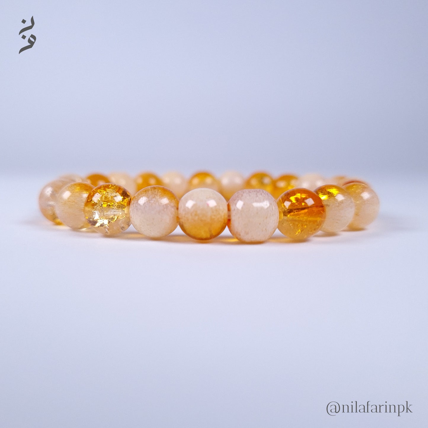 Golden Citrine Amber Stretch Bracelet