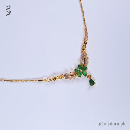 Flower & Gold Necklace Multi Colour