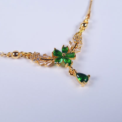 Flower & Gold Necklace Multi Colour