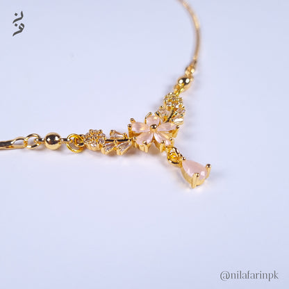 Flower & Gold Necklace Multi Colour