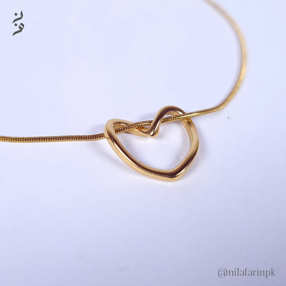 Complete 3 pc Minimalist Open Heart Jewelry Set