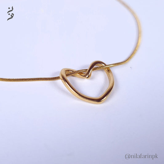 Complete 3 pc Minimalist Open Heart Jewelry Set