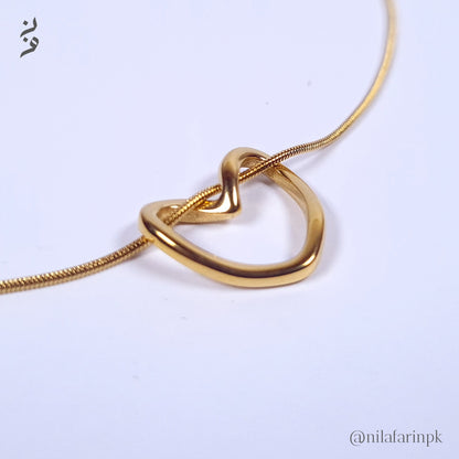 Complete 3 pc Minimalist Open Heart Jewelry Set