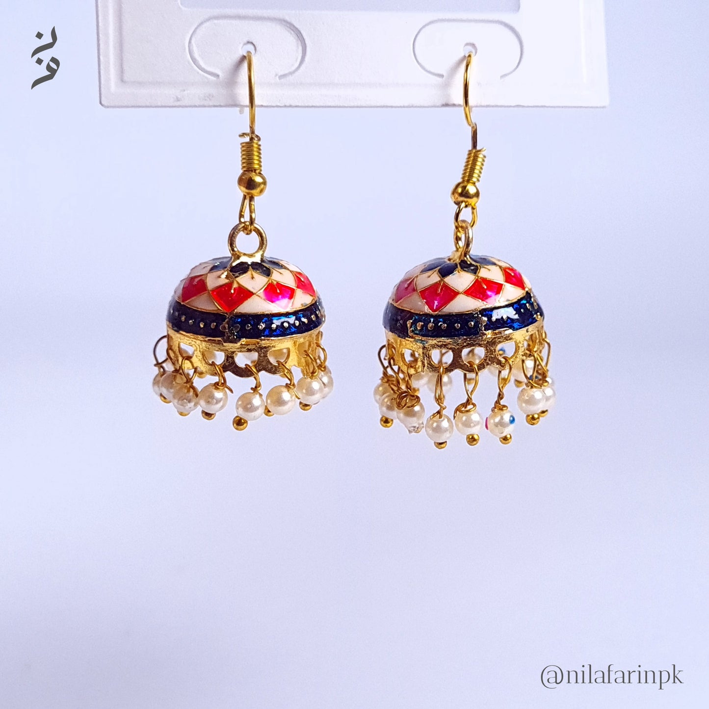 Traditional Meenakari Jhumka Earrings