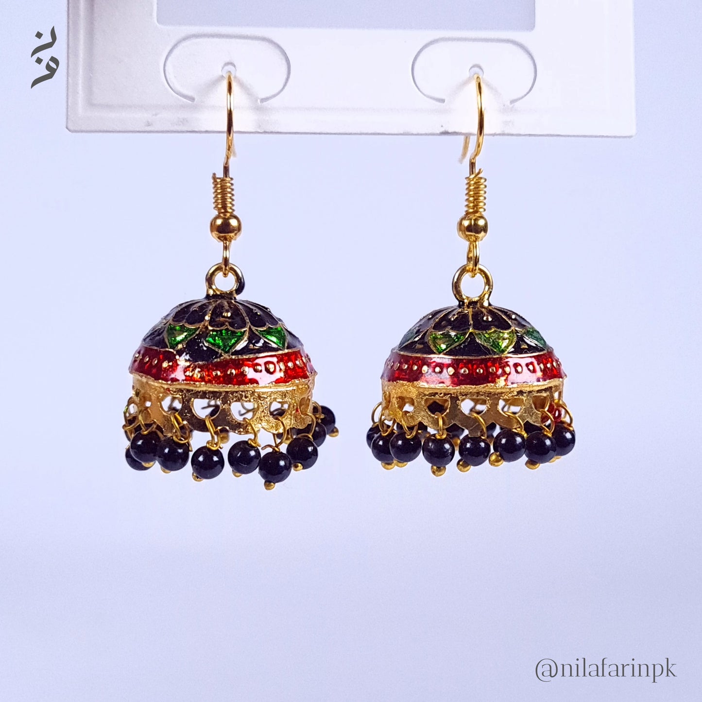 Traditional Meenakari Jhumka Earrings