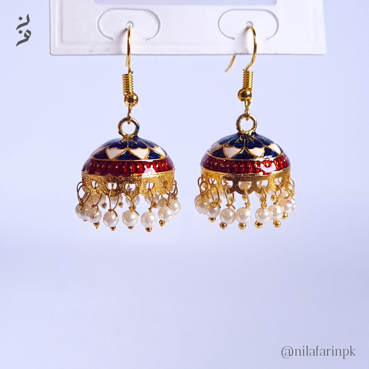 Traditional Meenakari Jhumka Earrings
