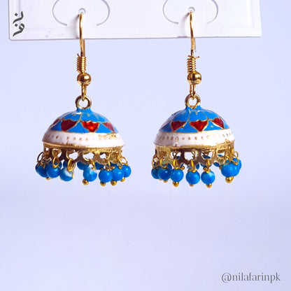 Traditional Meenakari Jhumka Earrings