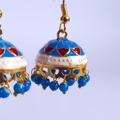 Traditional Meenakari Jhumka Earrings