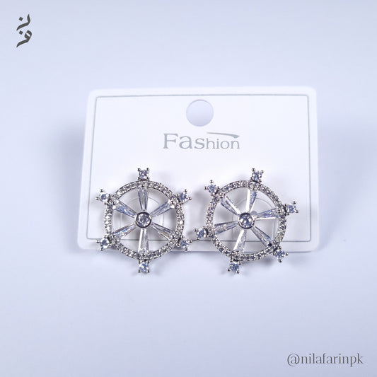 Unique Nautical Ship Wheel Stud Earrings
