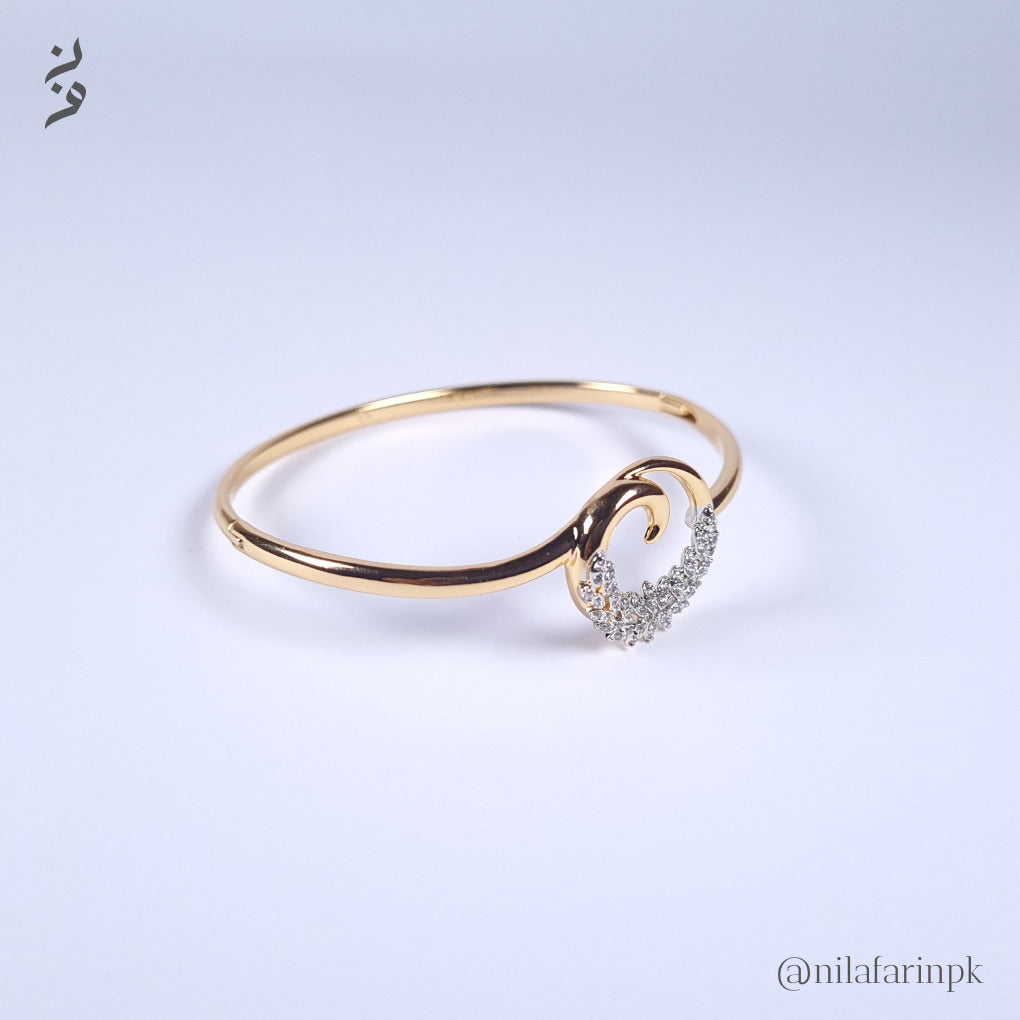 Elegant Dainty Gold-Plated Kada Bangle Bracelet