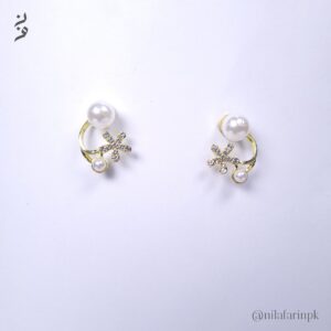 Elegant Floral Pearl Ear Jacket |New Arrival|