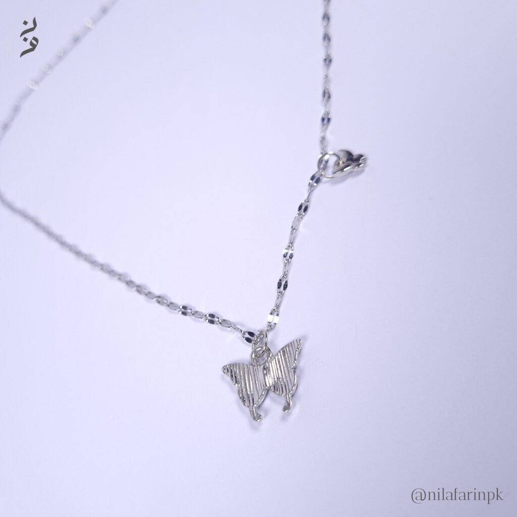 Silver Butterfly Pendant Necklace |New Arrival|