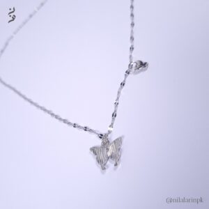 Silver Butterfly Pendant Necklace |New Arrival|