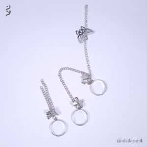 Silver Butterfly Chain Rings - Adjustable Multi-Finger Linked Set |New Arrival|