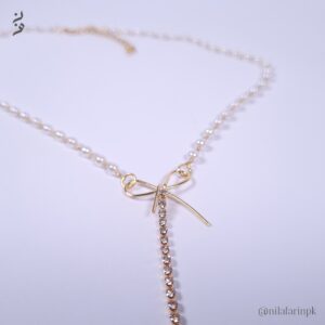 Dainty Gold Bow Necklace |New Arrival| Minimal Jewlry|