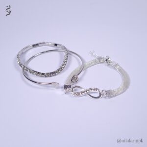 Silver-Plated 3-Piece Bracelet Set |New Arrival|